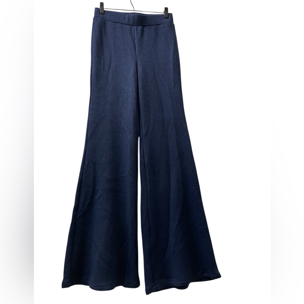 NWT Sabina Musayev Navy Knit Lurex Cliff Pants